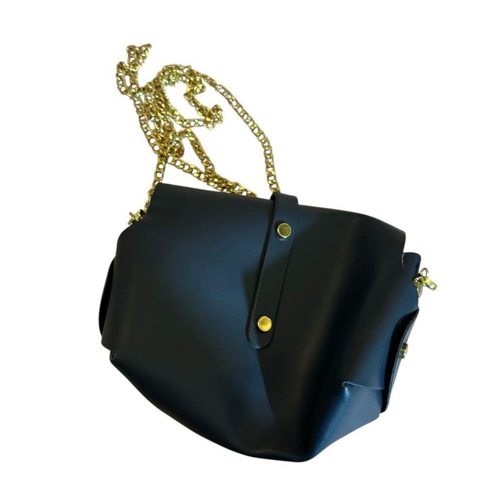 Small navy leather purse made in Italy - Picture 2 of 3